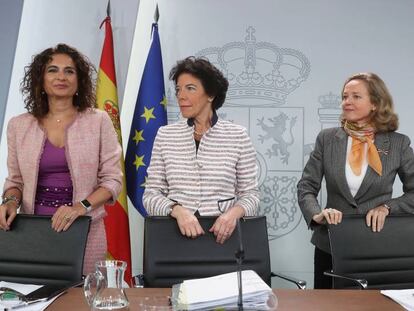 Montero, Celáa i Calviño.