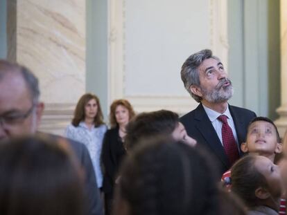 Carlos Lesmes, durante una jornada de puertas abiertas.