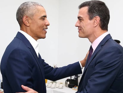 Barack Obama y Pedro Sánchez en Sevilla. En vídeo, la intervención de Sánchez.