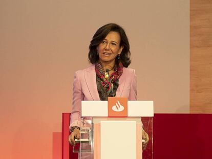 Ana Botín, presidenta del Banco Santander, en el día del inversor del banco del pasado 4 de abril. En vídeo, declaraciones de Botín este viernes.