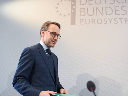 Jens Weidmann, presidente del Bundesbank. En vídeo, declaraciones de Weidmann y de Olaf Scholz, ministro de Finanzas alemán.