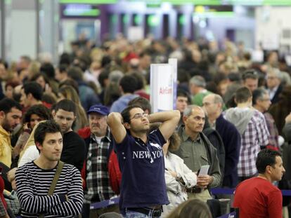 Imagen de Barajas en los días de la huelga, durante el puente de la Constitución en 2010.