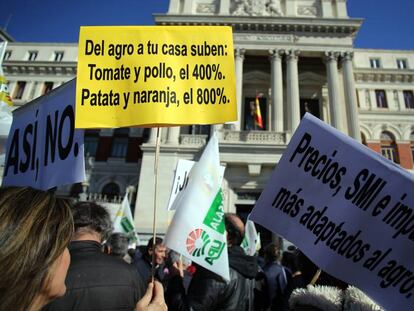 Protesta de agricultores en Madrid. Vídeo: Atlas