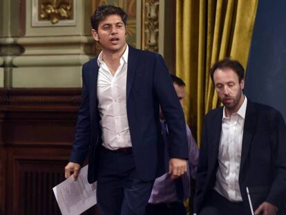 El gobernador de Buenos Aires, Axel Kicillof, antes de anunciar el martes 4 de febrero que había decidido asumir con fondos propios el pago de un bono en riesgo de default.