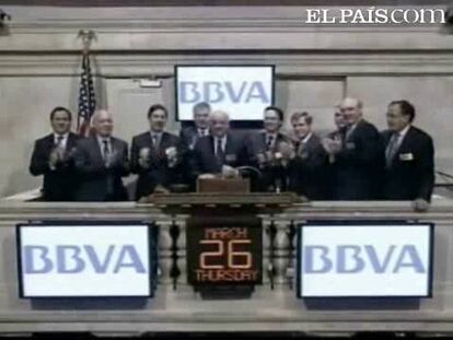 Francisco González se encuentra en Estados Unidos presentando la estrategia de su banco.