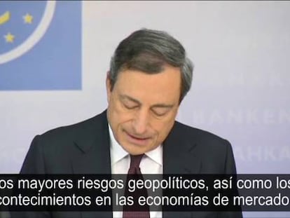 Draghi admite que la recuperación flaquea