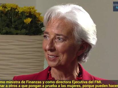 Fragmento de la entrevista a Christine Lagarde.