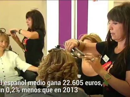 El salario anual medio en 2014: 22.606 euros, un 0,2% menos