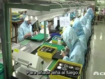 La actividad industrial china cae a mínimos de tres años