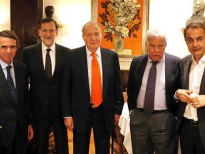 El vídeo de la cena del rey Juan Carlos con los presidentes