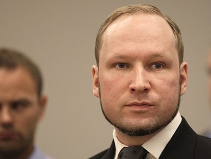 FOTO: Anders Breivik durante su juicio en 2012.