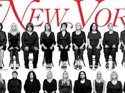 Las 35 mujeres posan en orden cronológico en la portada