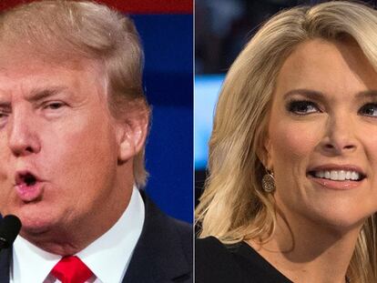 Donald Trump con la periodista a la que insultó