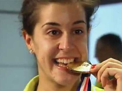 Las lágrimas de Carolina Marín, bicampeona mundial de bádminton