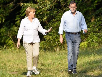 Encuentro entre Rajoy y Merkel