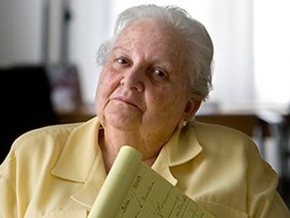 La agente literaria Carmen Balcells, en su casa, en 2009.