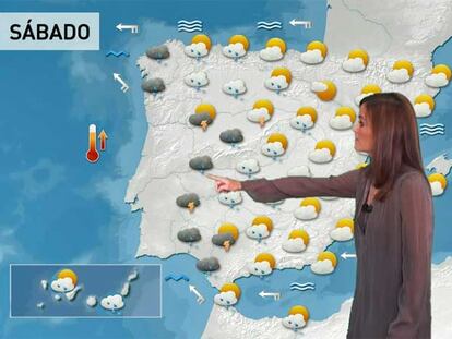 Lluvia en media España