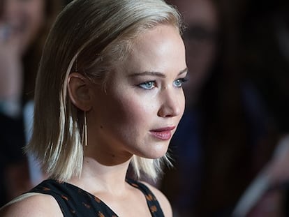 Jennifer Lawrence en la premiere de Londres.