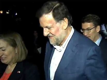 Mariano Rajoy després de l'agressió