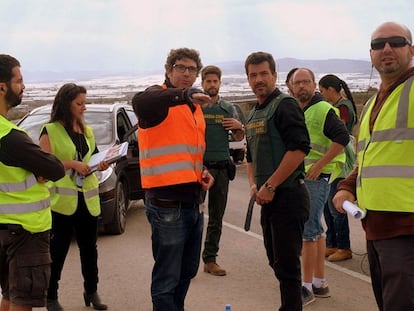 Una magen del rodaje durante el capítulo final