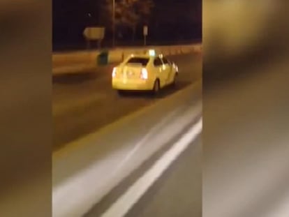 Un taxista ebrio conduce en sentido contrario durante varios kilómetros