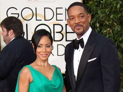 Will Smith y su esposa, Jada Pinkett, en la entrega de los Globos de Oro. Cordon Press