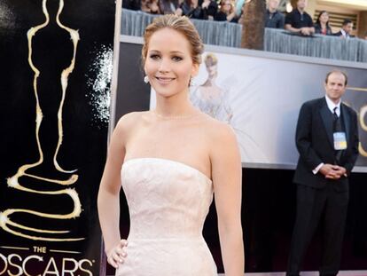 Jennifer Lawrence en los Oscar en 2013.