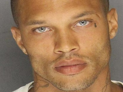 Jeremy Meeks, en su ficha policial.