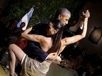 Obama: jantar com tango, sindicalistas e ex-kirchneristas