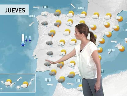 Un jueves con chubascos, tormentas y un tiempo más fresco