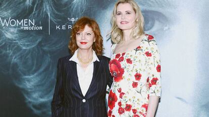 Susan Sarandon e Geena Davis no festival de Cannes