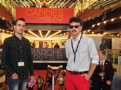 Dani Álava y Dennís García en el 'Short Film Corner' de Cannes.