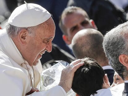 El papa Francisco este miércoles en su audiencia general.