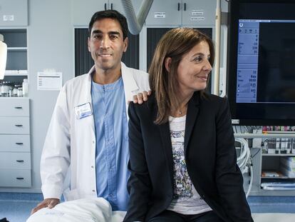 Julián Villacastín y Mercedes Ortiz, cardiólogo y paciente.