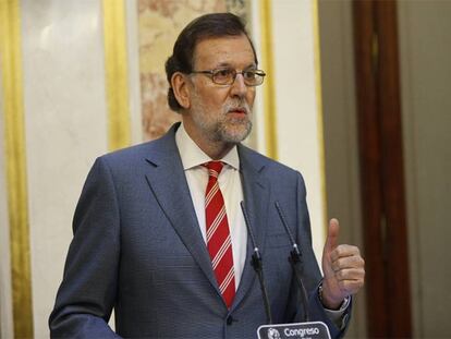 Mariano Rajoy durante una rueda de prensa.