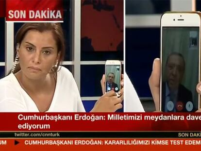 Entrevista de la cadena CNN Türk a Erdogan.