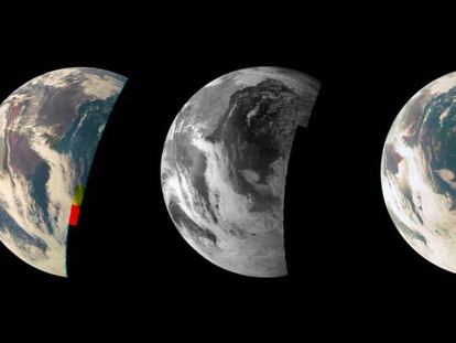 Fotografías de la Tierra tomadas en 2013 por la cámara de la sonda 'Juno'.