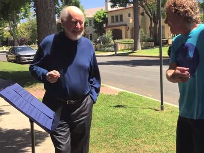 Los jóvenes músicos conocieron así a su ídolo.