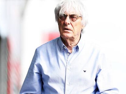 Bernie Ecclestone, durante el Grand Prix de Hungría.