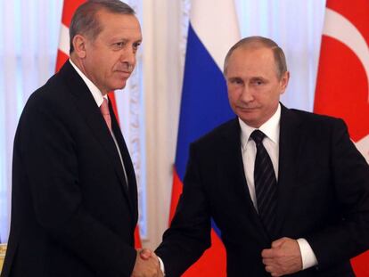 Recep Tayip Erdogán y Vladimir Putin.