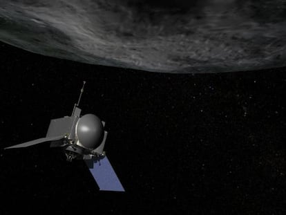 Recriação artística da sonda OSIRIS-REx.