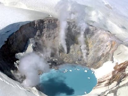 El volcán Makushin, en imágenes del 1 de agosto.