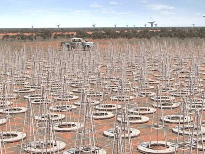 Ilustración de cómo quedarán las antenas que se desplegarán en Australia.