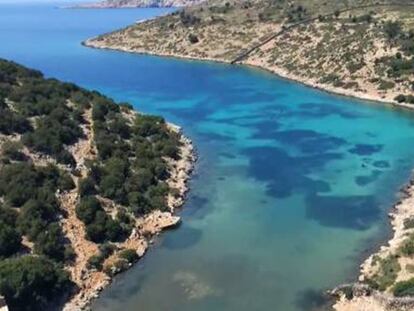 Cala escollida a la illa de Lipsi per albergar el primer santuari de dofins.