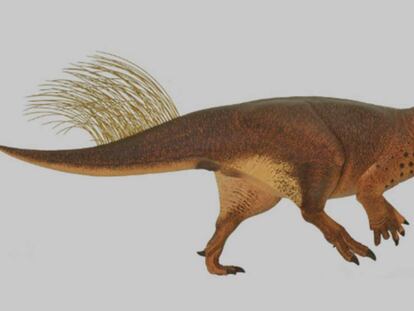 Reconstrucción del 'lagarto loro'.