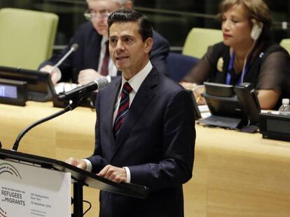 Enrique Peña Nieto en la cumbre de refugiados de la ONU.