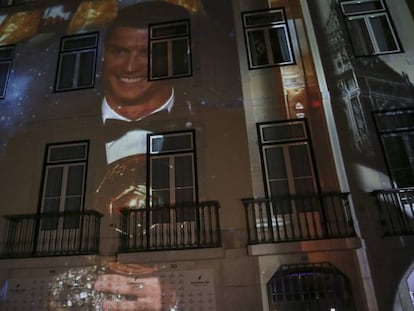 Fachada del hotel de Cristiano Ronaldo en Lisboa.