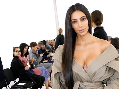 Kim Kardashian, en el desfile Balenciaga.
