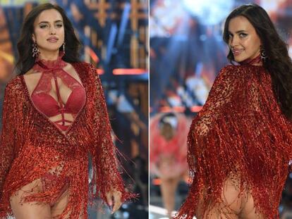 Irina Shayk, en el desfile de Victoria's Secret en París.