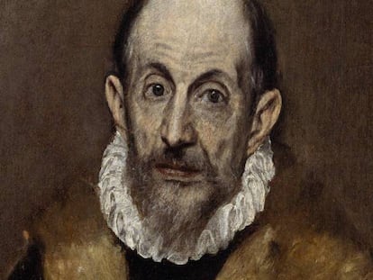 Supuesto autorretrato de El Greco, realizado entre 1595 y 1600.